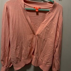 Joe Fresh Coral Knit Cardigan